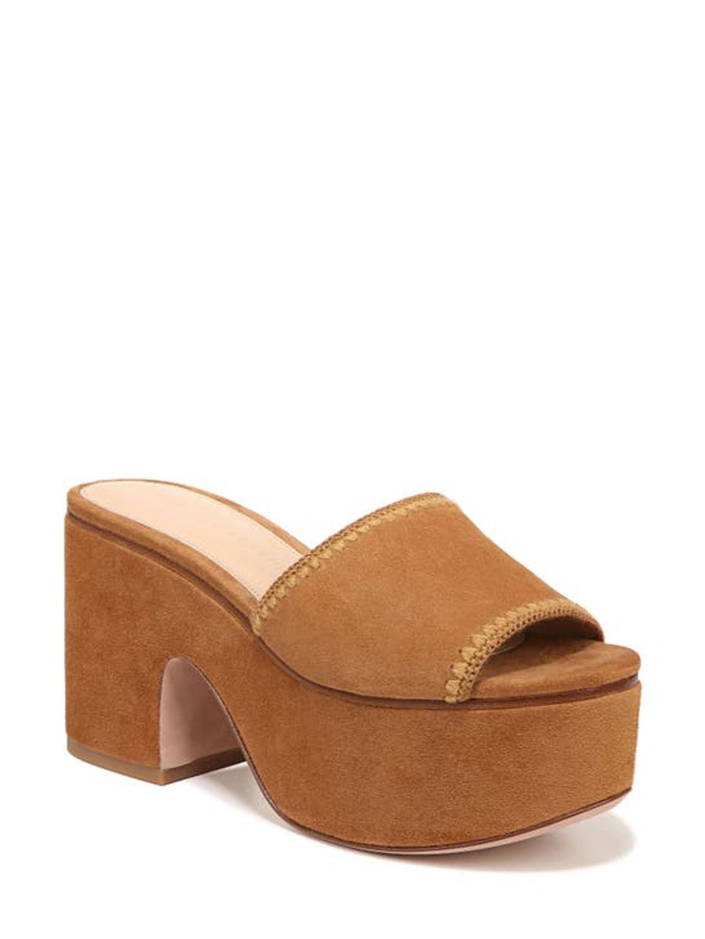 $550 VERONICA BEARD DESSIE SUEDE PLATFORM SANDALS 7.5